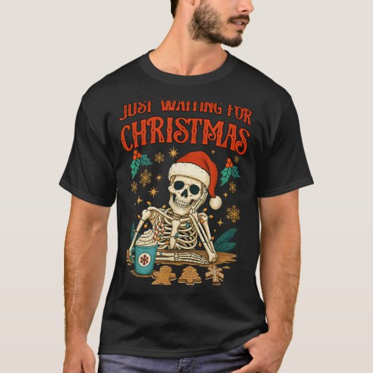 Funny Skeleton Christmas T-Shirt (Vorderseite)