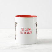 Funny Skeleton Christmas Tree Lights X-Ray Red Tasse (Zentrum)