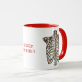 Funny Skeleton Christmas Tree Lights X-Ray Red Tasse (VorderseiteRechts)