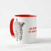 Funny Skeleton Christmas Tree Lights X-Ray Red Tasse (Vorderseite Links)