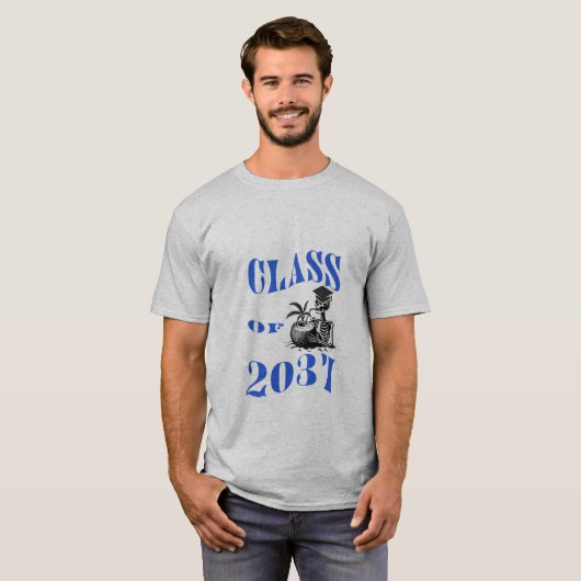 Funny Skeleton Class of 2037 Shirt for Young Men (Vorne ganz)