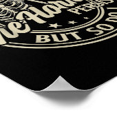 Funny Skeleton Coffee The Horrors Persist But So D Poster (Ecke)