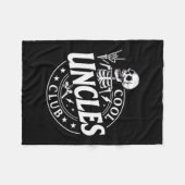 Funny Skeleton Cool Uncles Club New Uncle Men  Fleecedecke (Vorderseite (Horizontal))