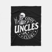 Funny Skeleton Cool Uncles Club New Uncle Men Fleecedecke (Vorderseite)