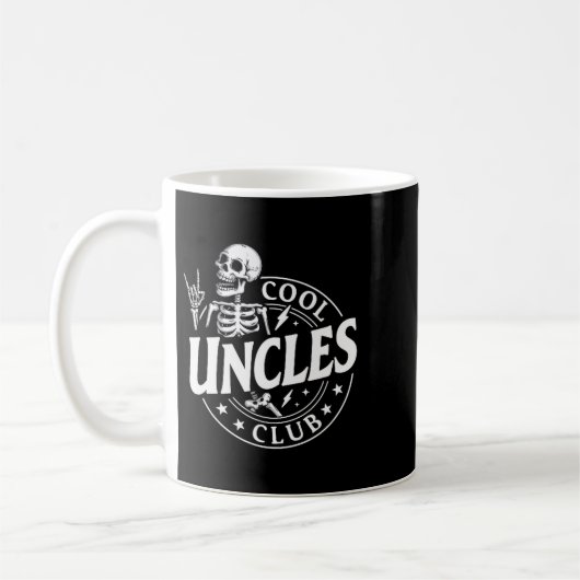 Funny Skeleton Cool Uncles Club New Uncle Men Kaffeetasse (Links)