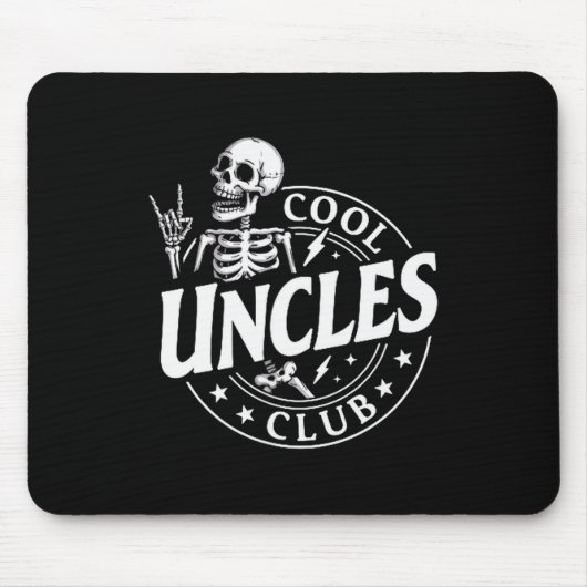 Funny Skeleton Cool Uncles Club New Uncle Men Mousepad (Vorne)