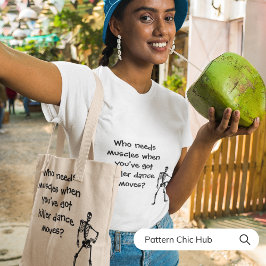 Funny Skeleton Dance Modernes Elegantes Halloween Tragetasche