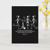 Funny Skeleton Dancing Dry Bones Come Alive Hallow Karte (Gelbe Blume)