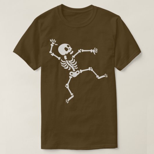 Funny Skeleton Dancing Meme Halloween Spooky Gesch T-Shirt (Design vorne)