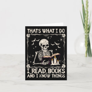 Funny Skeleton Das ist es, was ich Bücher lese und Karte
