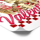 Funny Skeleton Dead Inside But It's Valentine's Da Poster (Ecke)