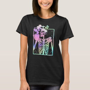 Funny Skeleton Drink Kaffee Coffein Coffee B T-Shirt