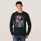 Funny Skeleton Drinking Coffee Caffeine Coffee B T-Shirt (Vorne ganz)