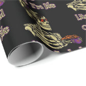 Funny Skeleton Drinking Ich bin buchstäblich tot K Geschenkpapier (Rolleneckpunkt)