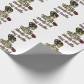 Funny Skeleton Drinking Ich bin buchstäblich tot K Geschenkpapier (Ecke)