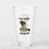 Funny Skeleton Drinking Ich bin buchstäblich tot K Glas (Rückseite)