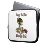 Funny Skeleton Drinking Ich bin buchstäblich tot K Laptopschutzhülle (Vorderseite Links)