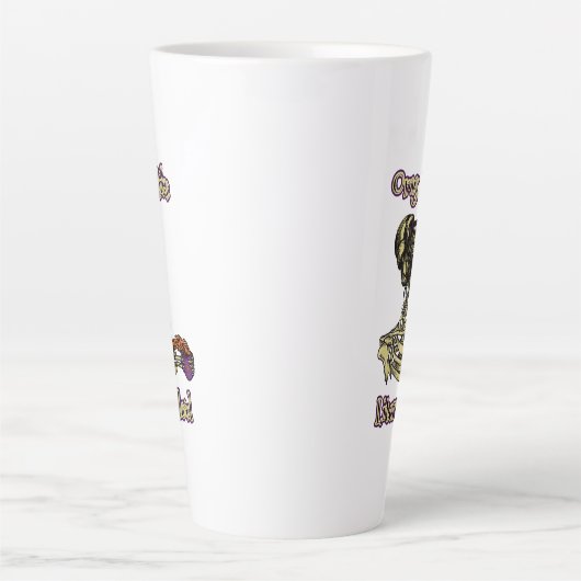 Funny Skeleton Drinking Ich bin buchstäblich tot K Milchtasse (Vorderseite)