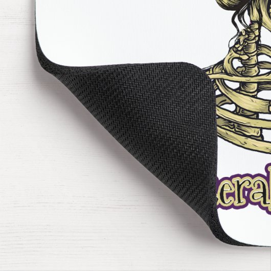 Funny Skeleton Drinking Ich bin buchstäblich tot K Mousepad (Ecke)