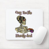 Funny Skeleton Drinking Ich bin buchstäblich tot K Mousepad (Mit Mouse)