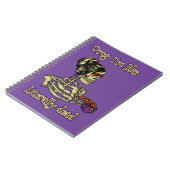 Funny Skeleton Drinking Ich bin buchstäblich tot K Notizblock (Linke Seite)