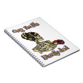 Funny Skeleton Drinking Ich bin buchstäblich tot K Notizblock (Rechte Seite)