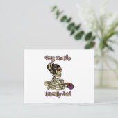 Funny Skeleton Drinking Ich bin buchstäblich tot K Postkarte (Stehend Vorderseite)