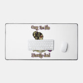 Funny Skeleton Drinking Ich bin buchstäblich tot K Schreibtischunterlage (Tastatur & Maus)