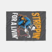 Funny Skeleton Electrician N For A Livin  Fleecedecke (Vorderseite (Horizontal))