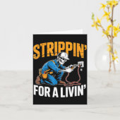 Funny Skeleton Electrician N For A Livin  Karte (Gelbe Blume)