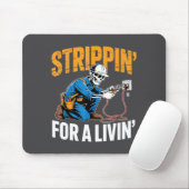 Funny Skeleton Electrician N For A Livin  Mousepad (Mit Mouse)