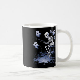 Funny Skeleton Fishing Liebhaber Spooky Halloween Kaffeetasse