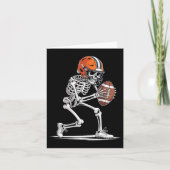 Funny Skeleton Football Halloween Kostümkasten Jun Karte (Vorderseite)