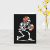 Funny Skeleton Football Halloween Kostümkasten Jun Karte (Gelbe Blume)