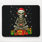 Funny Skeleton Game Controller Xmas Lights Men Wom Mousepad (Vorne)
