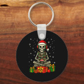 Funny Skeleton Game Controller Xmas Lights Men Wom Schlüsselanhänger (Vorderseite)