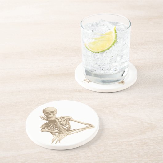 Funny Skeleton Getränkeuntersetzer (Seite)