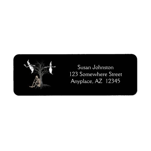 Funny Skeleton Ghosts Halloween-Adresse (Vorne)