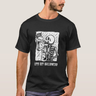 Funny Skeleton Halloween Apparel Lasst uns Hallowe T-Shirt