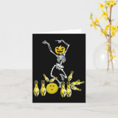 Funny Skeleton Halloween Bowling Shirt Bowler Gesc Karte (Gelbe Blume)