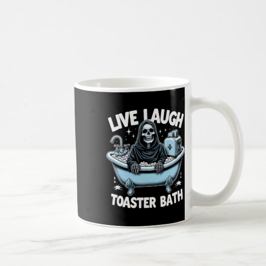 Funny Skeleton Halloween Live Laugh Toaster Th Des Kaffeetasse (Rechts)