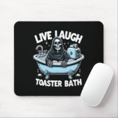 Funny Skeleton Halloween Live Laugh Toaster Th Des Mousepad (Mit Mouse)