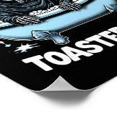 Funny Skeleton Halloween Live Laugh Toaster Th Des Poster (Ecke)
