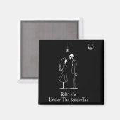 Funny Skeleton Halloween Mistletoe Parody Costume Magnet (Vorderseite/Rückseite)