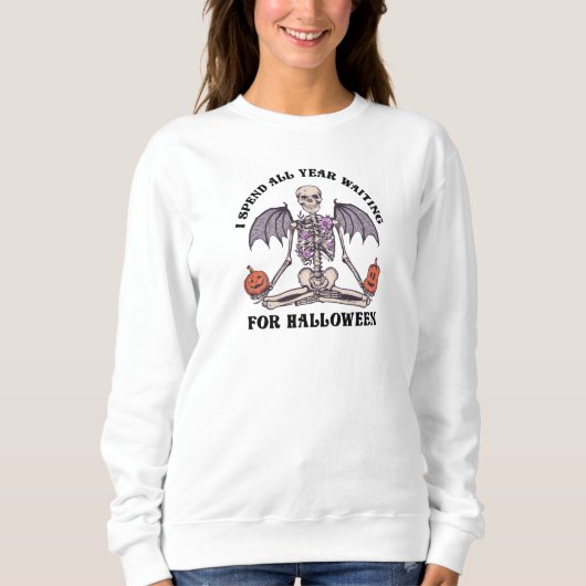 Funny Skeleton Halloween Sweatshirt (Vorderseite)