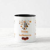 Funny Skeleton Halloween Tasse (Zentrum)
