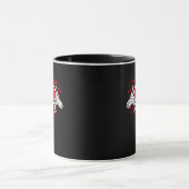 Funny Skeleton Hand Heart Valentinstag Tasse (Zentrum)