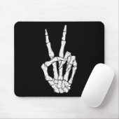 Funny Skeleton Hands Peace Sign Liebe Halloween Co Mousepad (Mit Mouse)