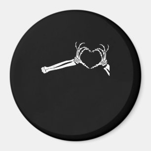 Funny Skeleton Herz Hände. Halloween Costume Skel Magnet