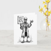 Funny Skeleton Hexenlehrer Halloween Meine Knochen Karte (Gelbe Blume)